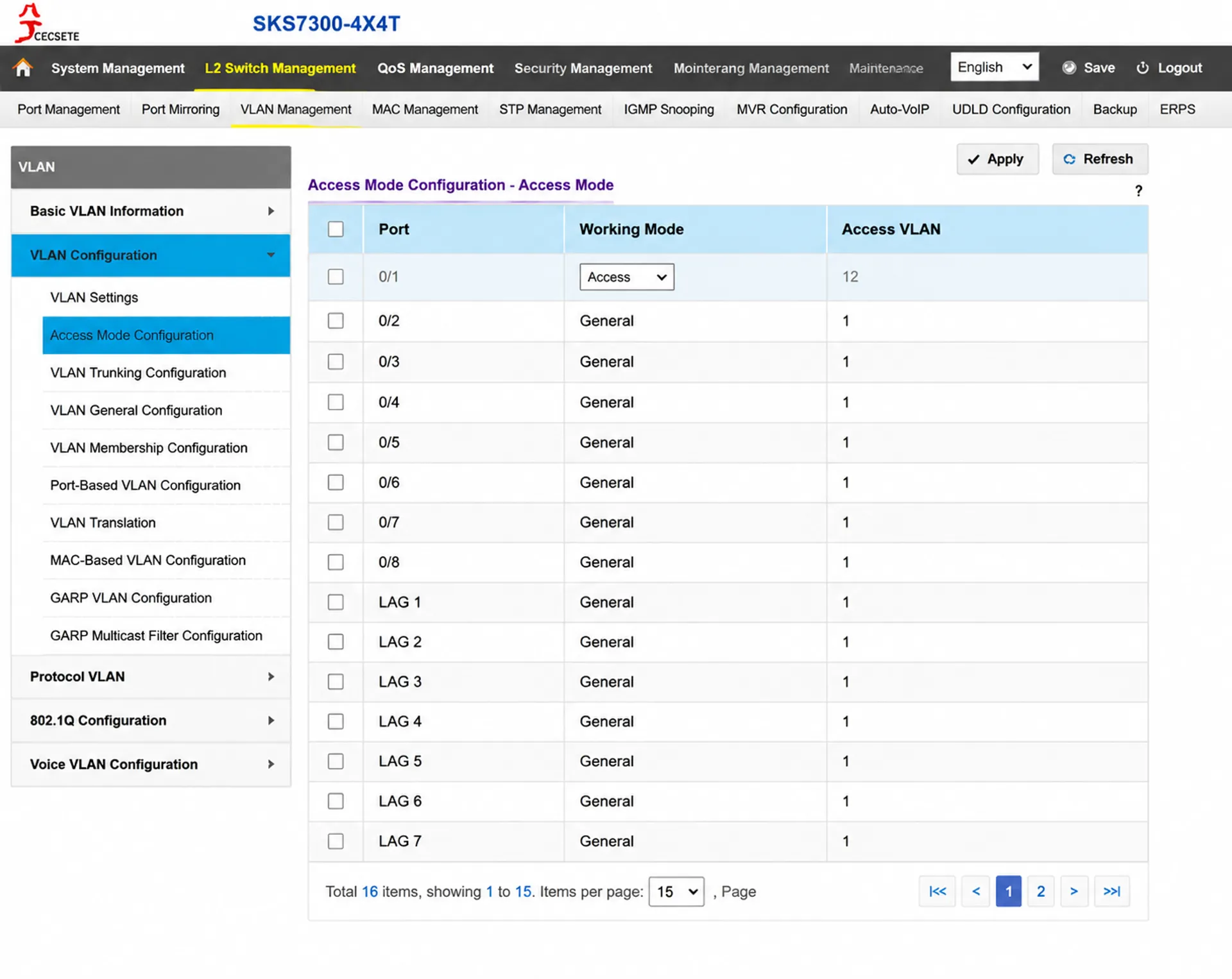 Configuring port-based VLAN 12 on XikeStor switch for enhanced network security and management.