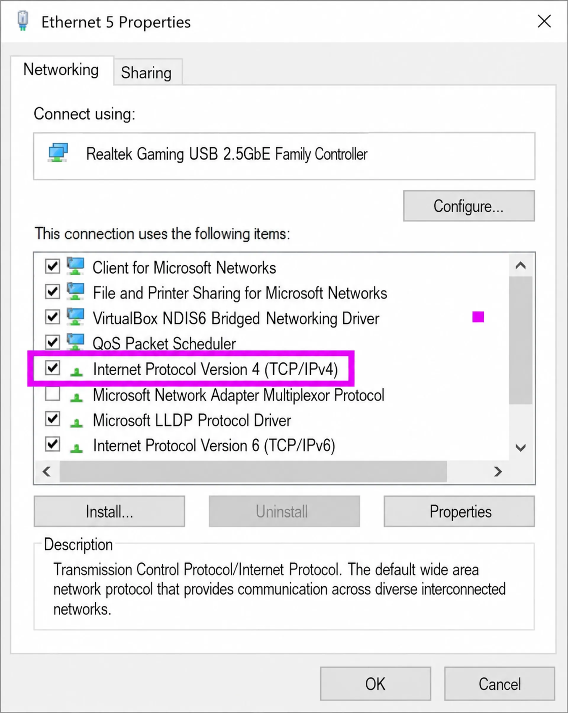 How to Change the Management IP Address of XikeStor Switches 5 Double-click 'Internet Protocol Version 4 (TCP/IPv4)' to access IP settings for XikeStor hardware.